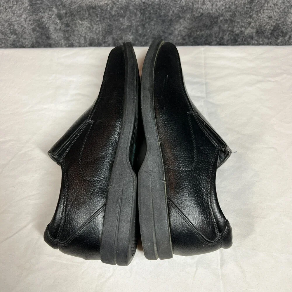 Soft Stag Dave Black Faux Leather Slip On Dress Shoes Mens Size 10.5